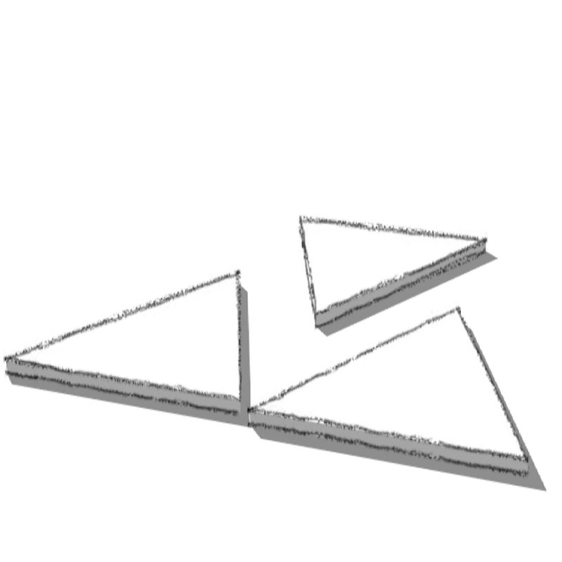 Акустическая панель остров k&r design ost треугольник 600х600х40 мм ral 9003
